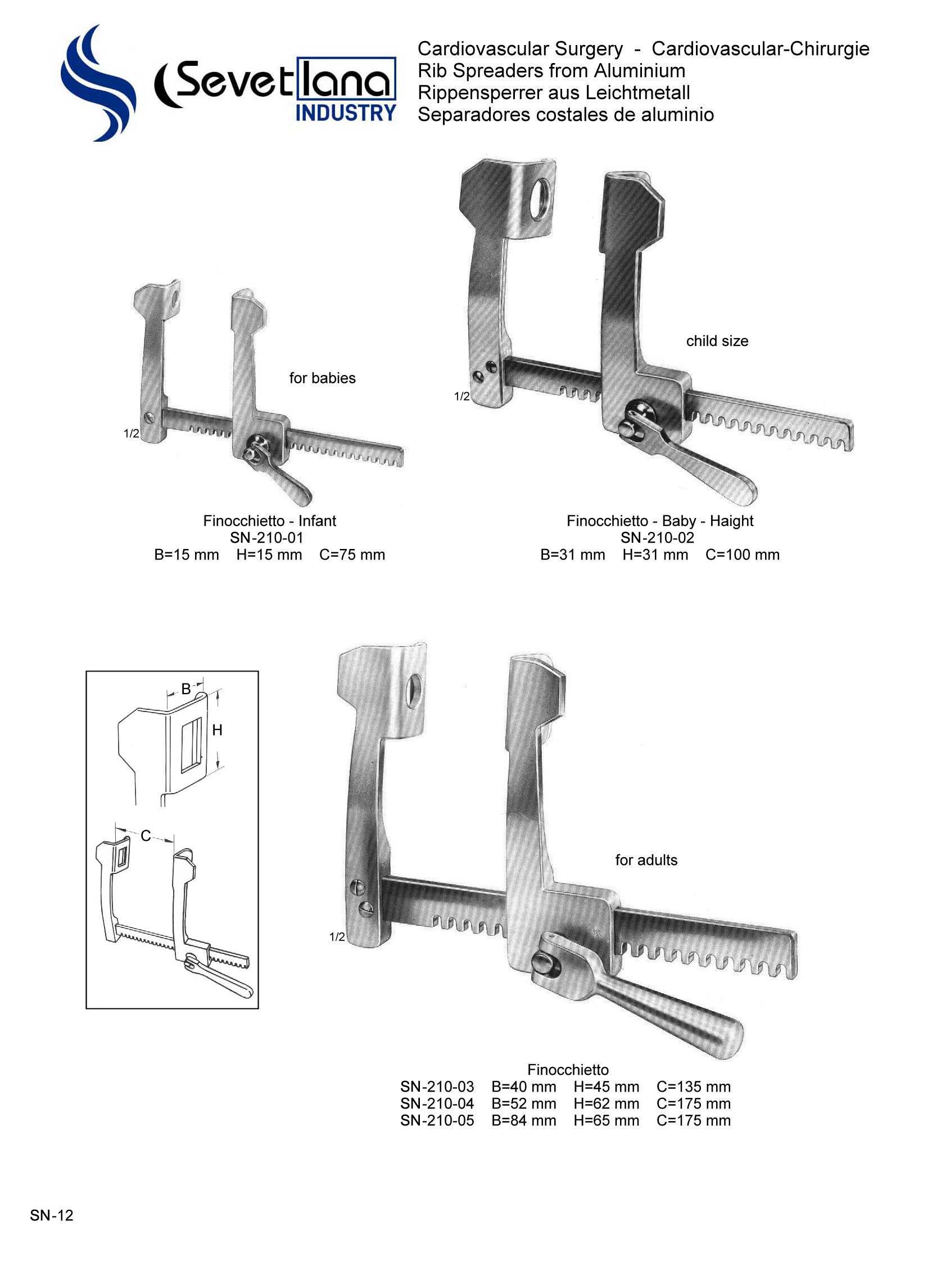 Rib Spreaders From Aluminium