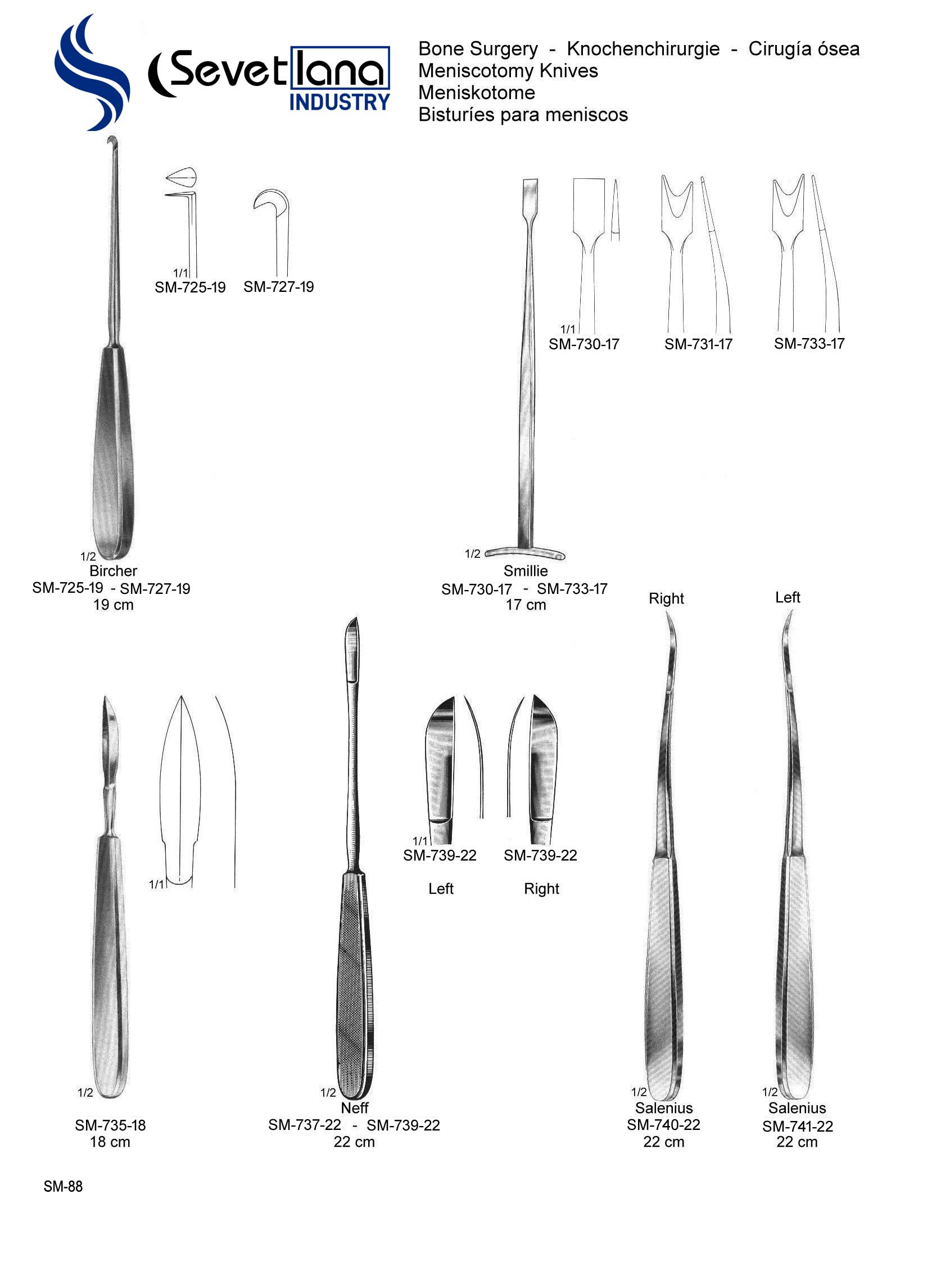 Meniscotomy Knives