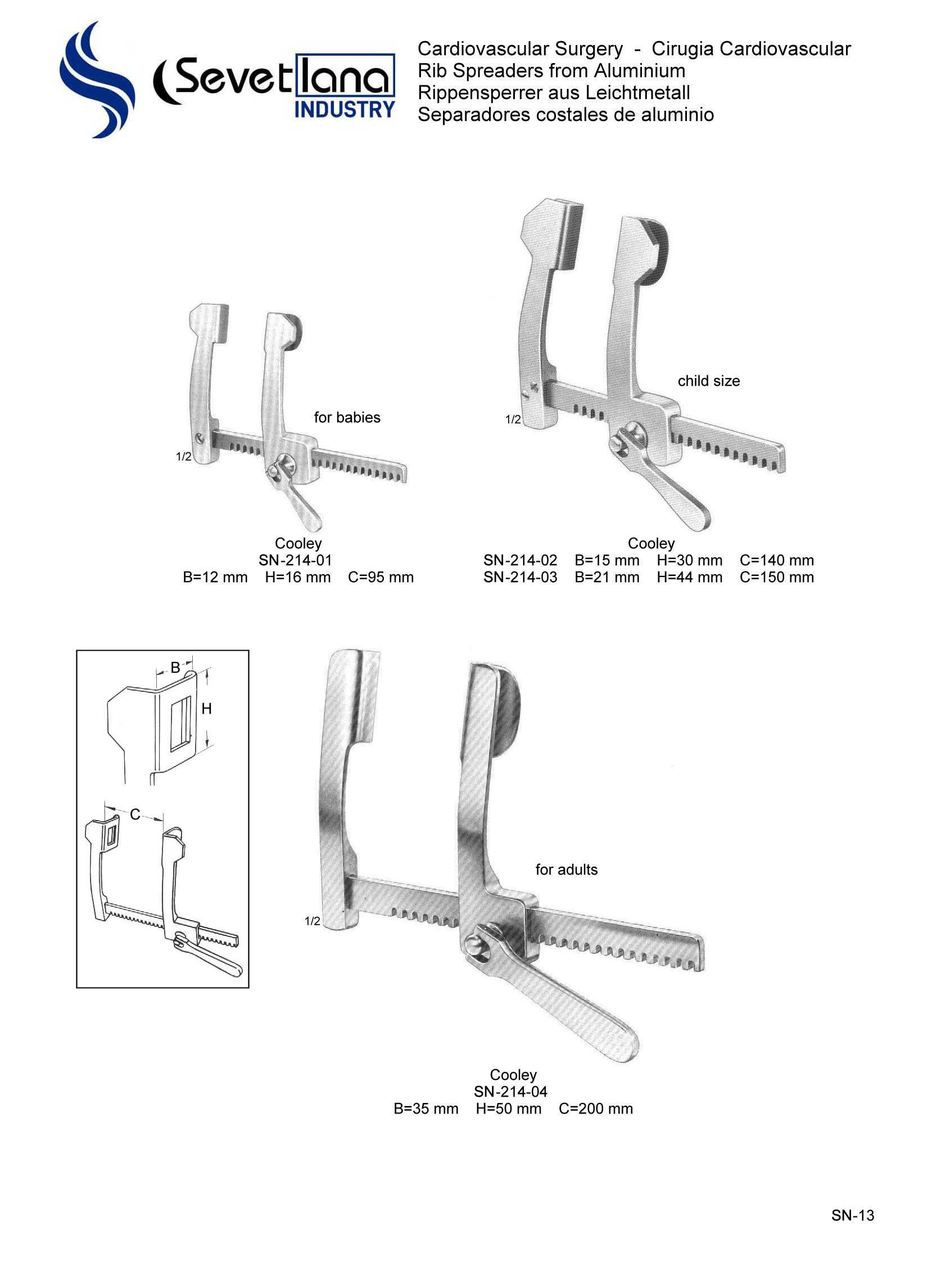 Rib Spreaders From Aluminium