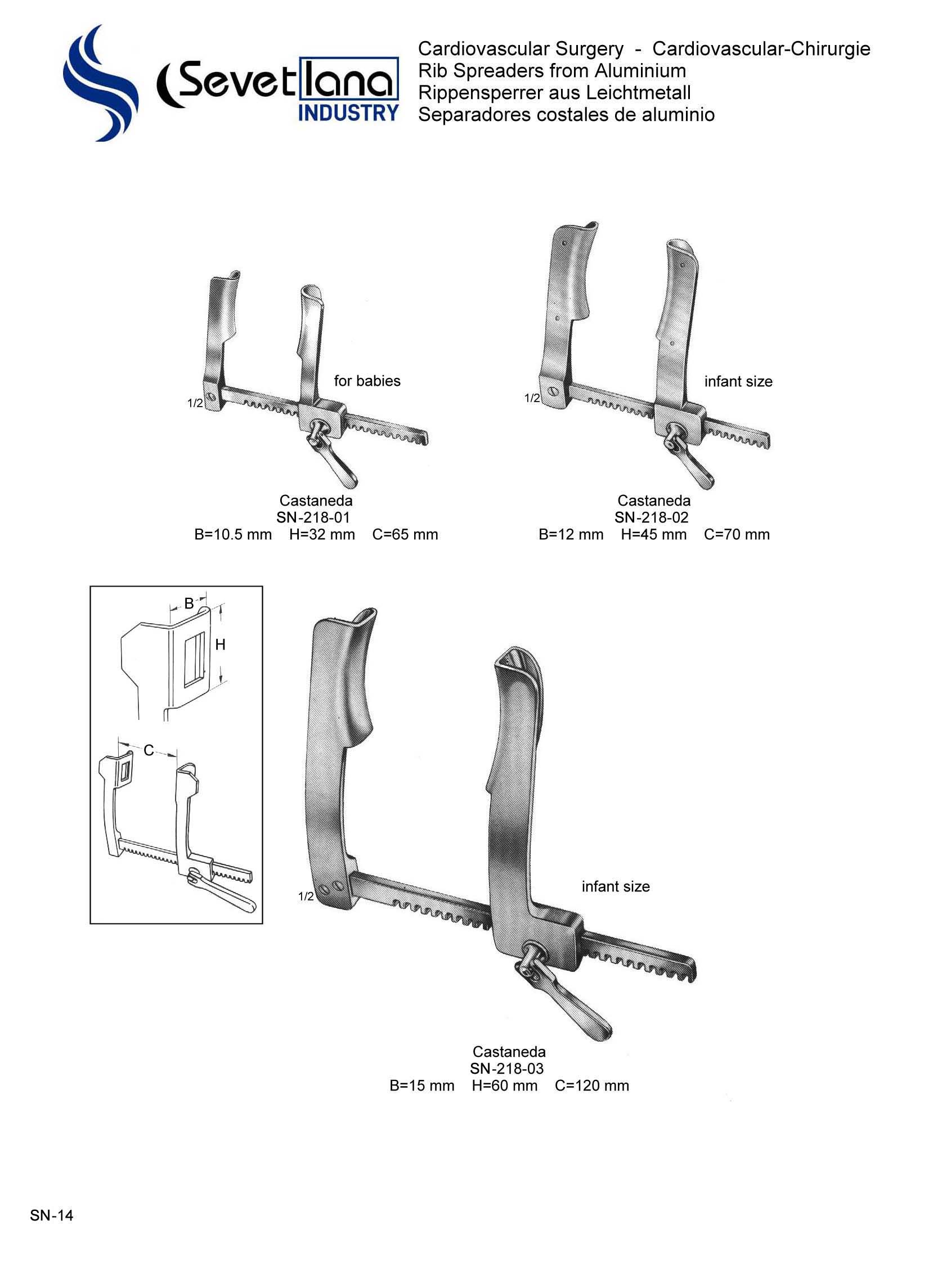 Rib Spreaders From Aluminium