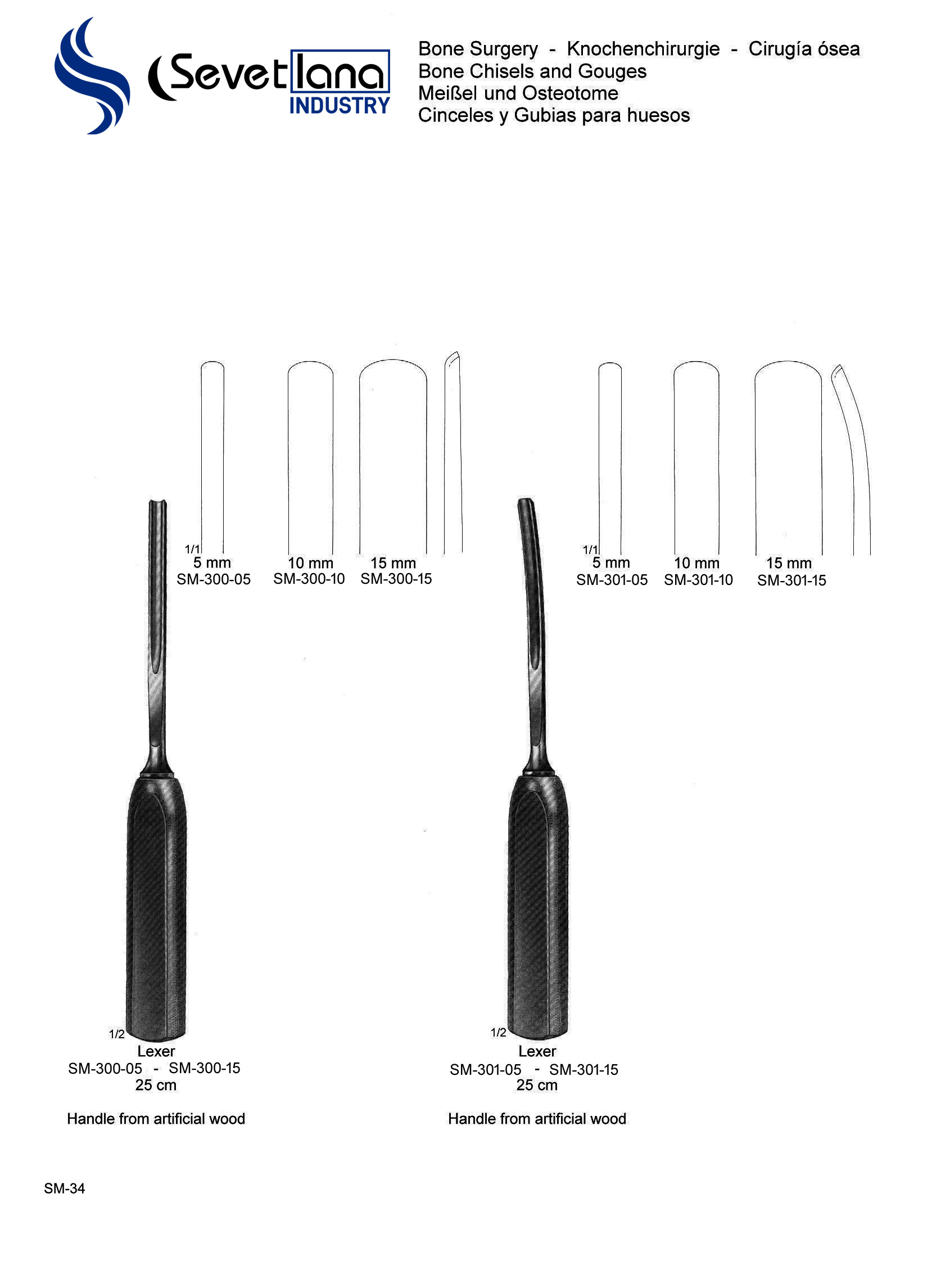 Bone Chisels, Bone Gouges, Bone Osteotomes