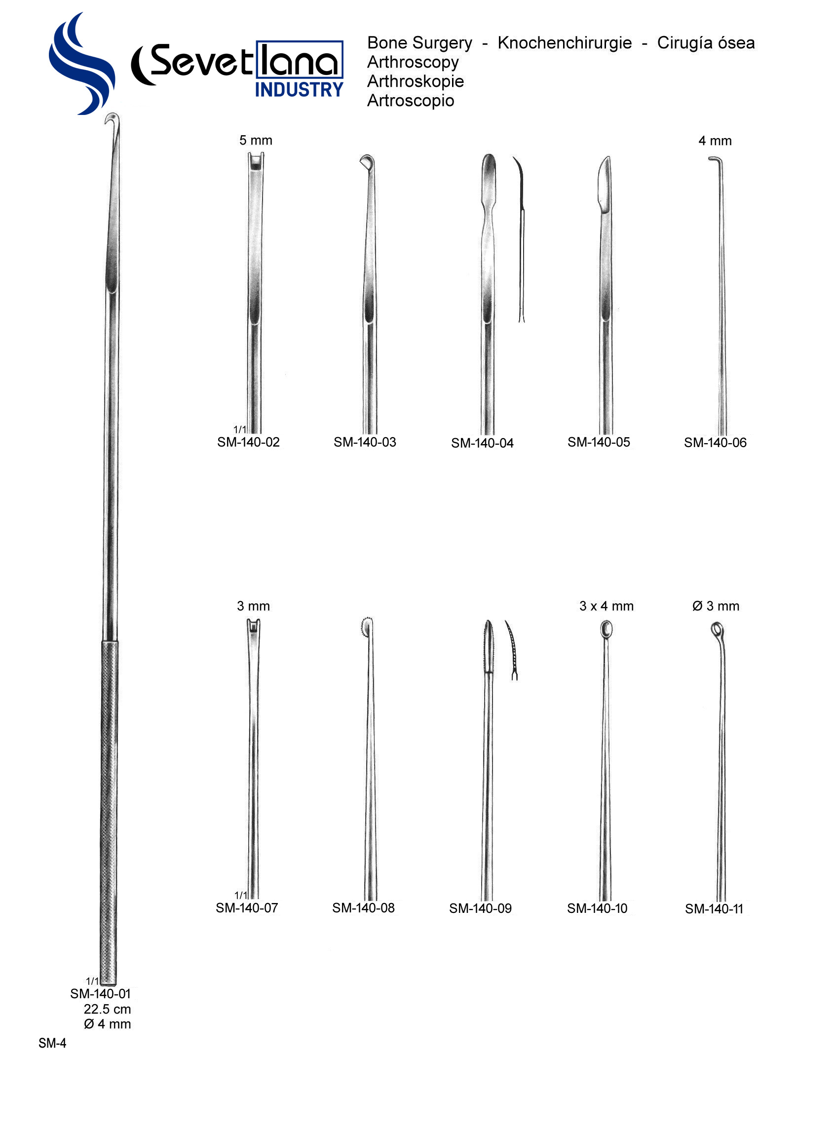 Arthroscopy Instrument 22.5cm Ø 4.0mm