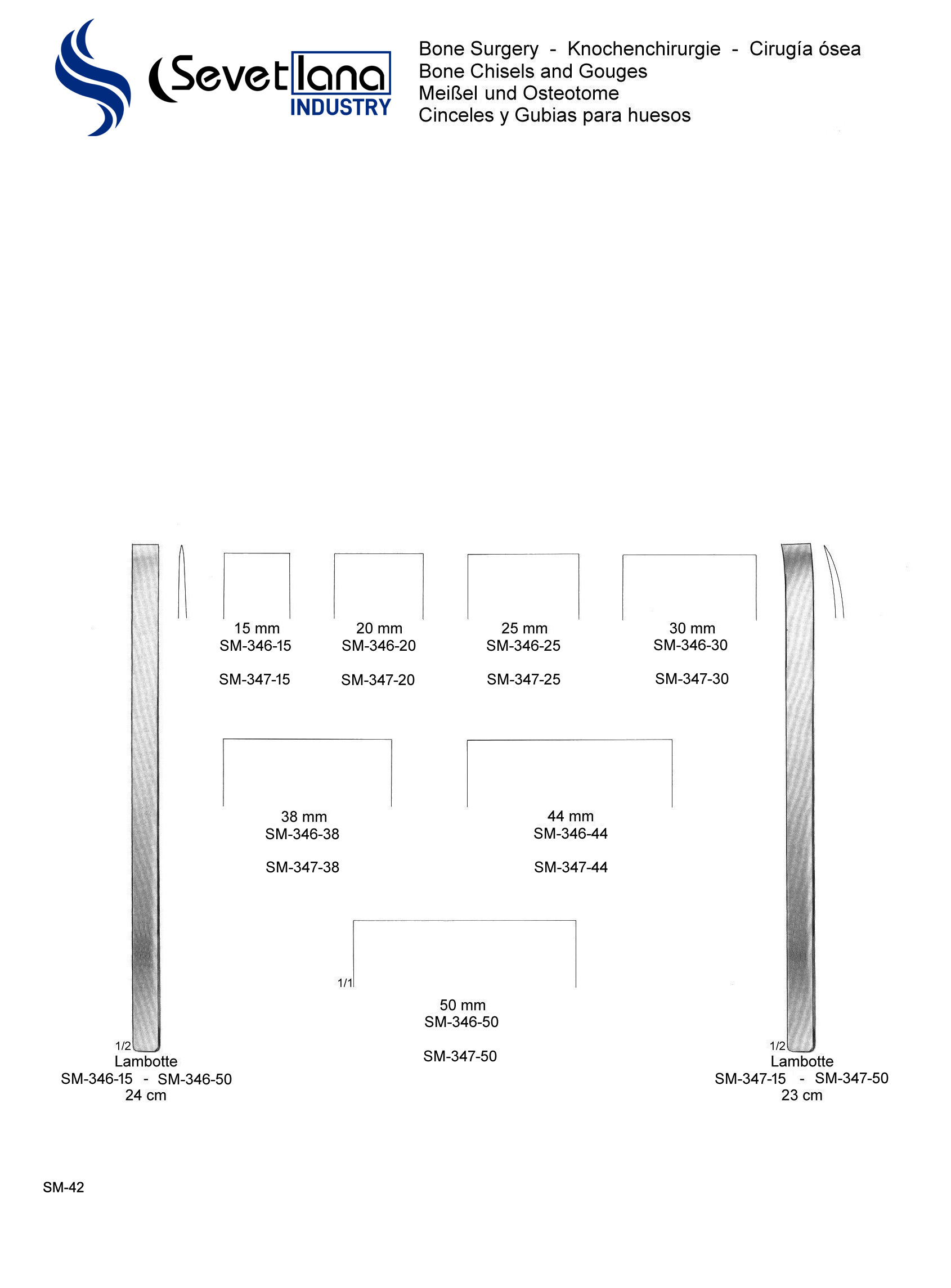 Bone Chisels, Bone Gouges, Bone Osteotomes